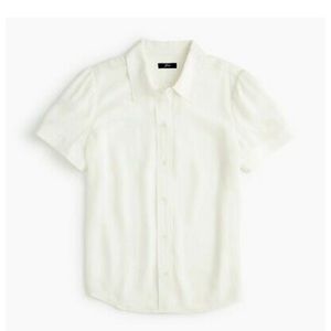 NWT J.Crew ivory reimagined silk blouse